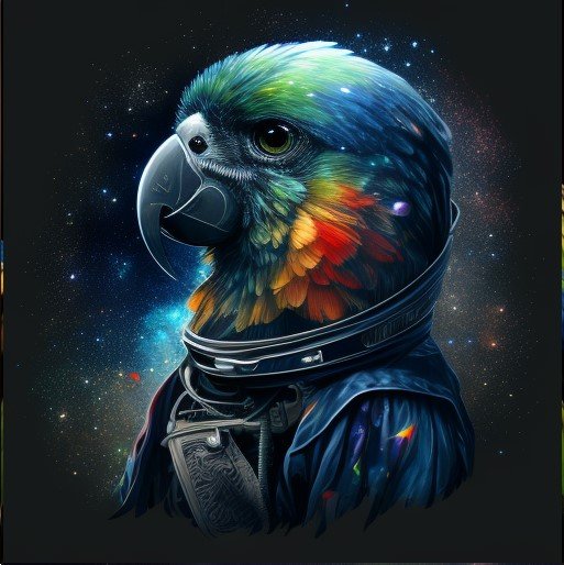 parrot in space