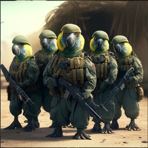 parrots in army