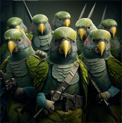 parrot in army